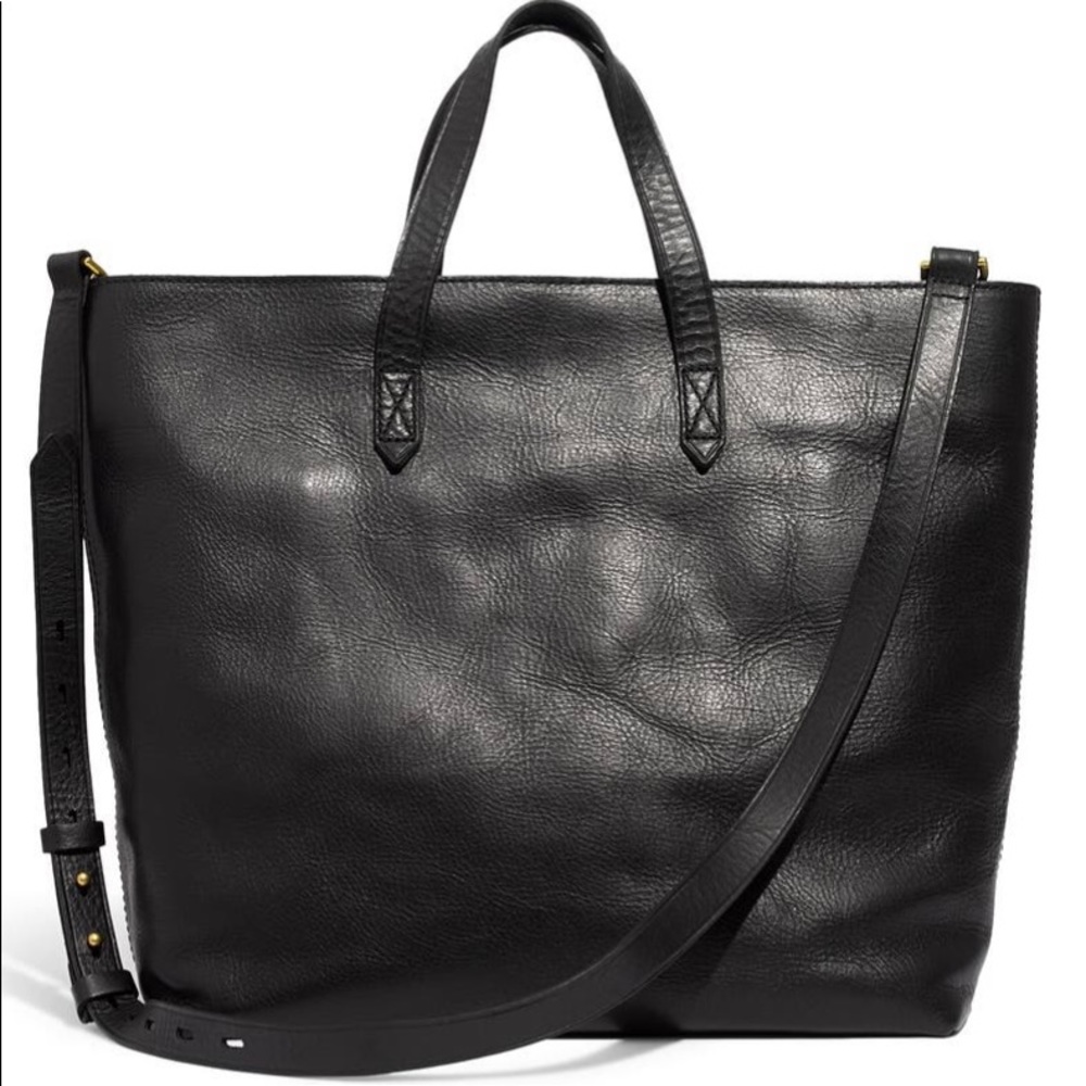 Brand new zip top transport carryall leather bag